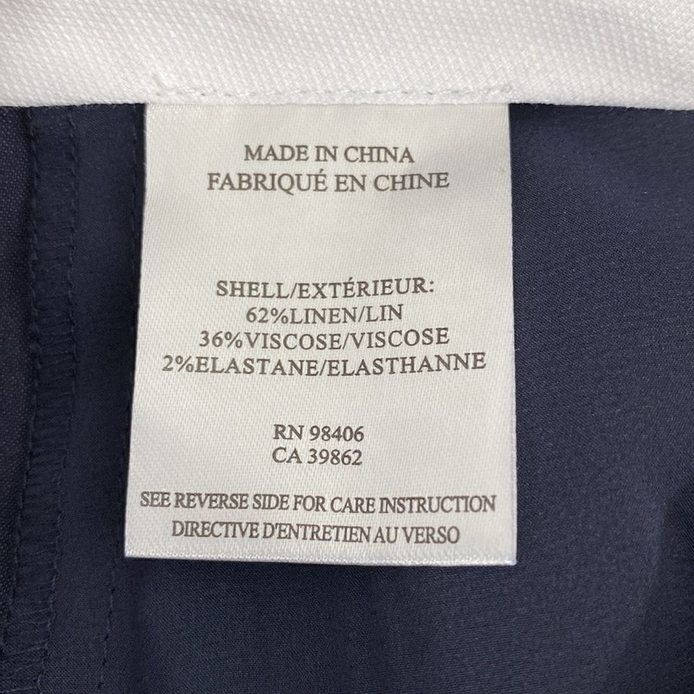 Theory Linen Blend Dark Gray High Rise Shorts size 2 - Picture 6 of 11